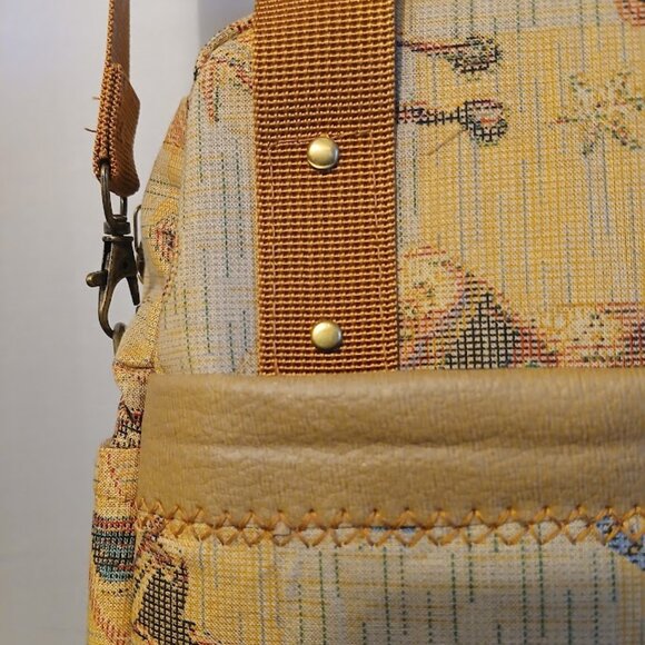 New Western Cowgirl Saddle Double handle Satchel Purse Shoulder Bag Brown Rust - Picture 8 of 15